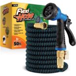 RRP £39.99 Flexi Hose Upgraded Expandable Garden Hose Pipe Including 8 Function Spray Gun Nozzle -