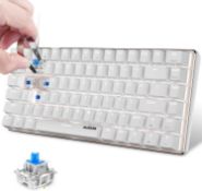 RRP £25.99 AK33 Hotswapple Gaming Keyboard, 80% Wired Mechanical Keyboard with Clicky Blue Switch