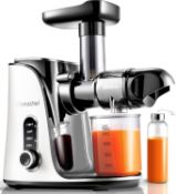 RRP £135.99 AMZCHEF Cold Press Juicer with 2 Speed Control - High Juice Yield Juicer Machines with