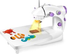 RRP £24.99 Sewing Machine with Extension Table and Light, Electric Sewing Machine