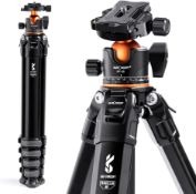 RRP £124.99 K&F Concept Compact Camera Tripod, 70inch Portable Travel Tripod with Ball Head Carrying