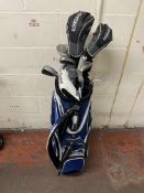 Collection of Golf Items, Golf Clubs with Bag