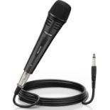 RRP £120 Set of 6 x TONOR Dynamic Karaoke/ Speaker Microphone with 16.4ft XLR Cable, Metal