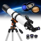 RRP £199 Gaterda Telescope for Astronomy, 90mm Aperture 700mm Refractor Telescope for Adult ,