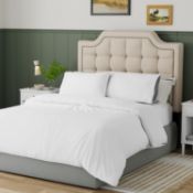 RRP £34.99 Purity Home Organic 100% Cotton King Size Duvet Cover Sets White, Eco-Friendly 3pcs