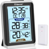 RRP £22.99 Geevon Indoor Outdoor Thermometer Wireless Digital Hygrometer Temperature Gauge with