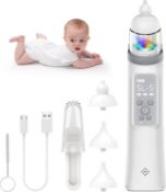 RRP £29.99 Nasal Aspirator Baby, Baby Nasal Aspirator USB Charging Baby Nose Unblocker, with Music &