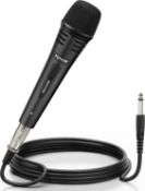 RRP £120 Set of 6 x TONOR Dynamic Karaoke/ Speaker Microphone with 16.4ft XLR Cable, Metal