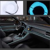 RRP £100 Lot of 10 x USB Neon LED Light Glowing Electroluminescent Wire/El Wire for Automotive
