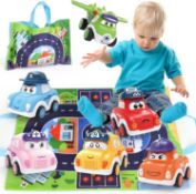 RRP £160 Set of 10 x Baby Pull Back Cars for Toddler,Toy Cars for 1 2 3 Years Old Boy Girl,6