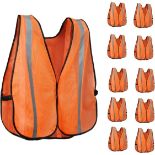 RRP £19.99 KAYGO Hi Vis Vests, 10-Pack Reflective High Visibility Safety Vest, Silver Stripe, for