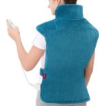 RRP £37.99 Comfytemp Weighted Heat Pad for Back Pain Relief, 2.2lb Heated Back Warmer with Waist