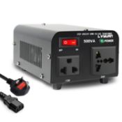 RRP £44.99 Yinleader 500VA 220V - 110V Step Up & Step Down 240V to 120V Voltage Transformer