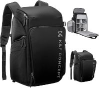 RRP £119.99 K&F Concept Camera Backpack 25L Camera bags for photographers Large Capacity Camera