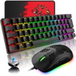 RP £45.99 UK Layout 60% Mechanical Keyboard Wired USB C 14 Chroma RGB Backlit Gaming Keyboard +