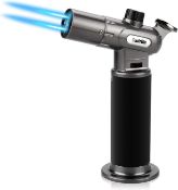 RRP £44 Set of 2 x Cadrim Kitchen Blow Torch 1300°C Dual Adjustable Flame Refillable Butane Chefs