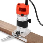 RRP £35.99 Palm Router Wood Router Hand Router Tool Routers Woodworking 1/4" Electric Hand Trimmer