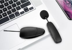 Wireless Microphone, UHF Wireless Mic, Clip on Lapel Lavalier Bluetooth Microphone Wireless for