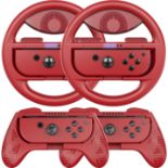 RRP £80 Set of 5 x COODIO Switch Joy-Con Wheel and Grip, Switch Racing Wheel, Joy-Con Hand Grip