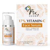 RRP £100 Set of 5 x Fixderma 17% Vitamin C Serum for Glowing Face | Skin Brightening Vit C for Women