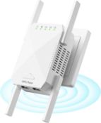 RRP £29.99 WiFi Extender Booster, Edtiske 1200Mbps WiFi Booster, 4 Antennas WiFi Extender 5GHz & 2.