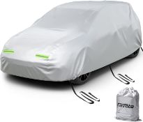 RRP £60 Set of 2 x Favoto Waterproof Car Cover Outdoor Hatchback Cover Universal Fit 145 to 157 inch