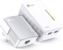 RRP £39.99 TP-Link AV600 Powerline Adapter Wi-Fi Kit, Wi-Fi Booster/Hotspot/ Extender, Wi-Fi Speed