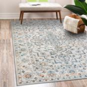 RRP £89.99 Green Decore Vernal Odessa Blue Machine washable, Non Shedding, Non Slip Area Rug -