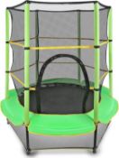 RRP £81.99 Veluoess 55" Kids Trampoline with Safety Enclosure Net and Pad, Mini Garden Outdoor