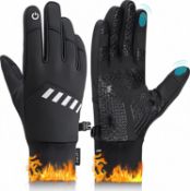 RRP £40 Set of 4 x LERWAY Thermal Winter Warm Gloves Men Women:Waterproof Windproof Touchscreen