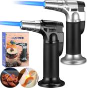 Set of 3 x Butane Torch Lighters Blow Torch Refillable Kitchen Cooking Torch