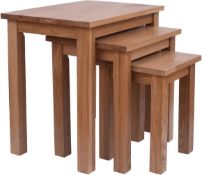 RRP £99 AERATI Nest of Tables Set of 3 Nesting Coffee Tables OAK Side End Lamp Tables for Living