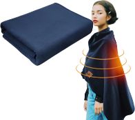 RRP £29.99 USB Electric Throw Heated Blanket, Wearable Heated Wrap for Body 5V USB Heating Pad