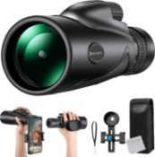 RRP £43.99 K&F Concept 8-32X50 Zoom Monocular with Cell Phone Holder, Monocular for Adults -BAK4