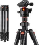 RRP £89.99 K&F Concept 64 inch Carbon Fibre Tripod, Camera Tripod for Dslr with 36mm Ball Head,