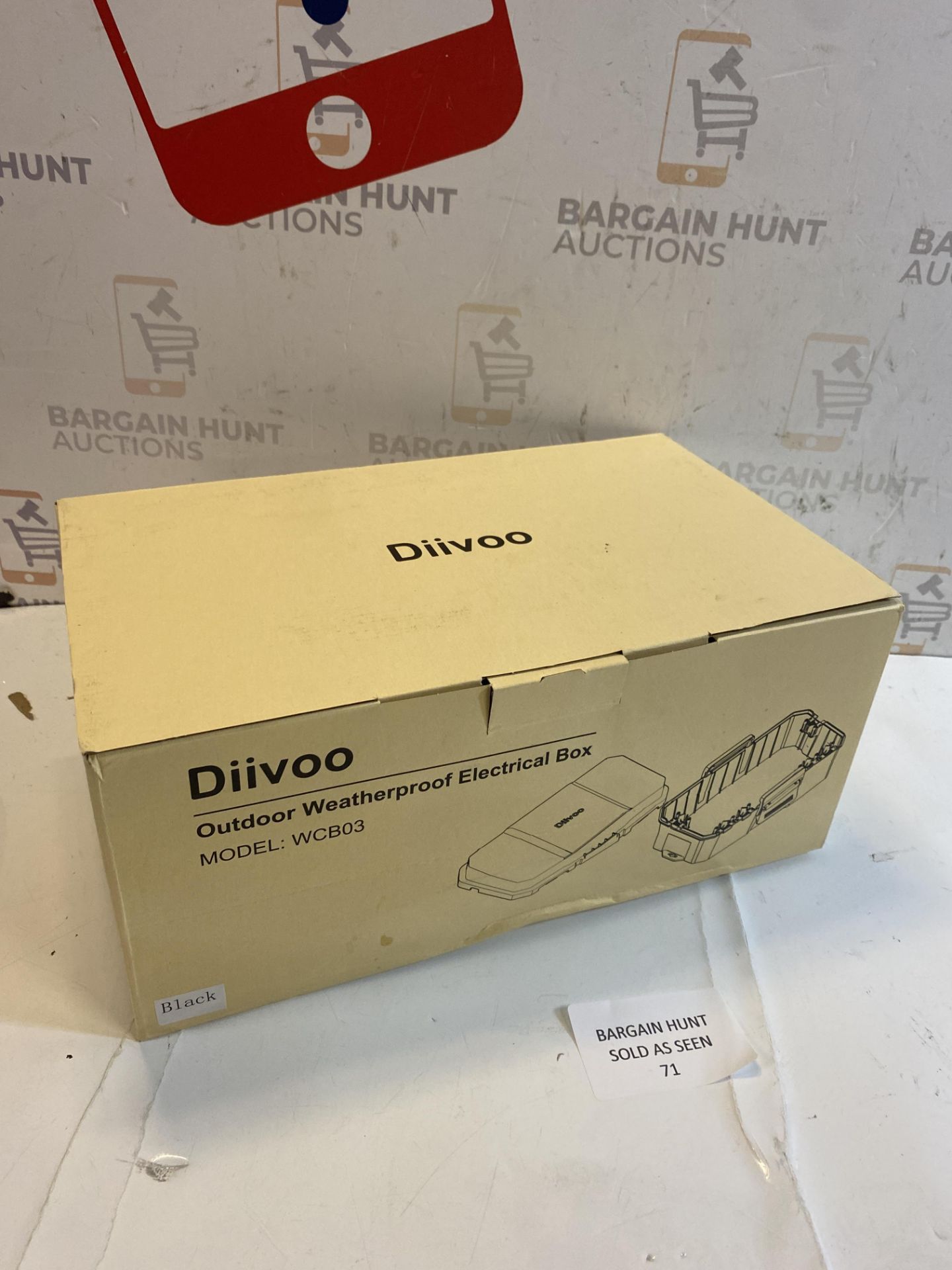 Diivoo Outdoor Waterproof Electrical Box, Large Size 6 Cable Seal Entry, IP54 Weather Proof Plug - Image 2 of 2