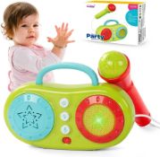 RRP £90 Set of 6 x VATOS Musical Toys for Toddlers, Karaoke Singing Box Microphone Music Player with