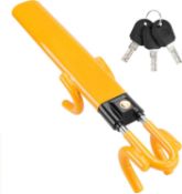 RRP £39.99 Tevlaphee Steering Wheel Lock Twin Bar, Car Lock Anti-Theft Device, High Visibility,