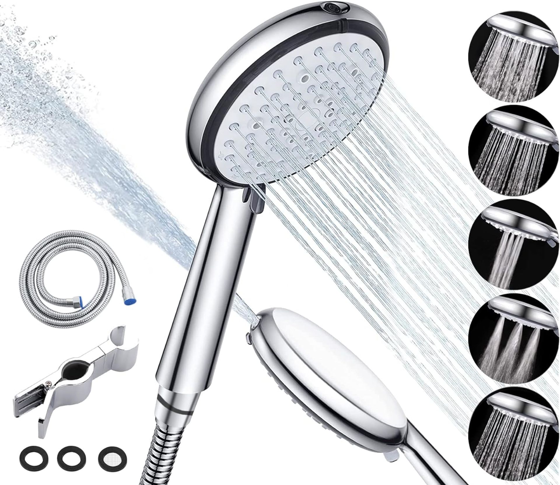 Shower Head and Hose, Yeelan Shower Head high Pressure, 6 Modes Power Shower Head with Shower Head