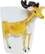 RRP £60 Set of 3 x Servette Home 3D Animal Coffee Mug - Moose