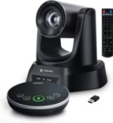 RRP £239 TONGVEO Conference Room Camera System with Wireless Bluetooth Speakerphone, 3X 1080P