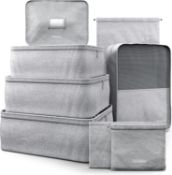 RRP £30 Set of 2 x 8-PCS Packing Cubes for Suitcases, Travel Essentials for Accessories, Clothes &