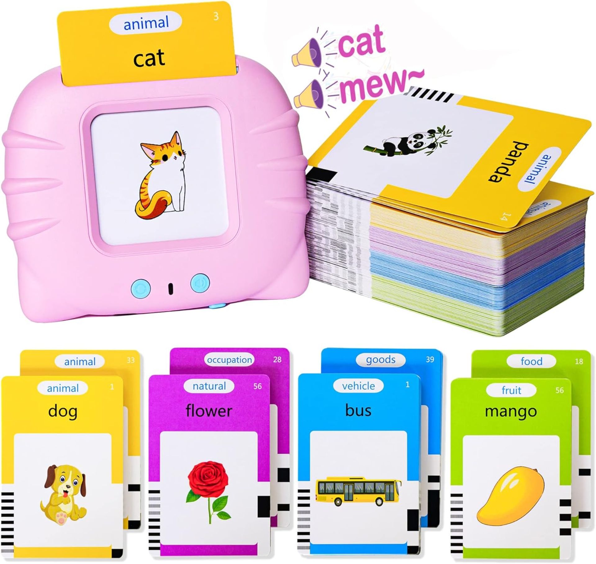 Approx RRP £500, Lot of 39 x Talking Flash Cards Early Educational Toys, Preschool Learning