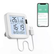RRP £25.99 eMylo WiFi Thermometer Hygrometer, Tuya Digital Indoor Temperature Humidity Sensor with