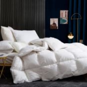 RRP £39.99 BedFabtasy Heavyweight Single Down Duvet - 12 Tog Plush Duvet Insert with Corner Tabs,