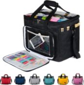 RRP £87 Set of 3 x Knitting Bag for Yarn Storage, Hoshin Portable Crochet Tote Bag Yarn Organizer