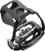 RRP £51.99 VENZO Bike Toe Clips Cages & Cleats - Compatible with Shimano SPD Pedals