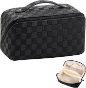 RRP £85 Set of 5 x Large Capacity Travel Cosmetic Bag Flat Big Makeup Bag for Women Portable