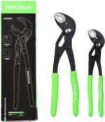 RRP £31.99 Toolzilla Adjustable Pliers with Wide Jaw Capacity - Water Pump Pliers Set - Tongue and