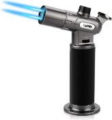 Cadrim Kitchen Blow Torch 1300°C Dual Adjustable Flame Refillable Butane Chefs Cooking Blowtorch